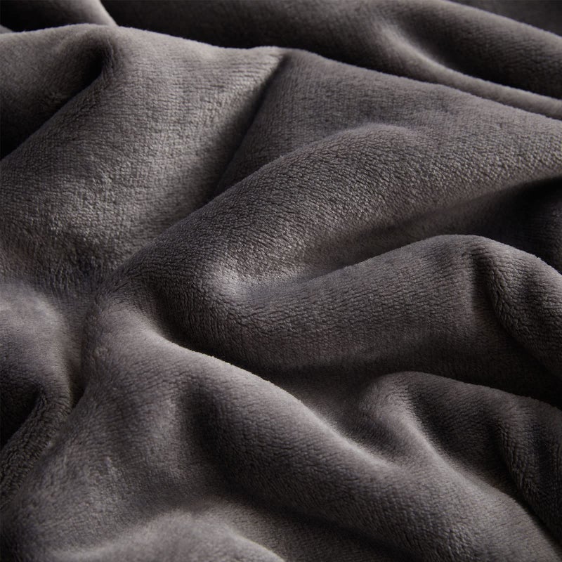 KMUSET Fleece Blanket Twin Size Dark Grey Lightweight Throw Blanket Super Soft Cozy Microfiber Blanket Factory Shop - Image 5